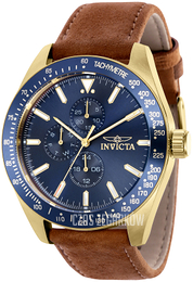 Invicta Aviator Niebieski/Skóra Ø45 mm 38983