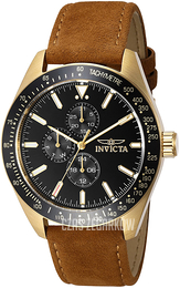 Invicta Aviator Czarny/Skóra Ø45 mm 38984