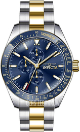 Invicta Aviator Niebieski/Stal w odcieniu złota Ø45 mm 39076