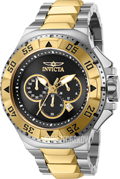 Invicta Excursion Czarny/Stal w odcieniu złota Ø50 mm 43649