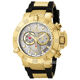 Invicta Subaqua Srebrny/Pozlacana Ø50 mm 5406-rubber