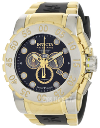 Invicta Reserve Czarny/Pozlacana Ø51 mm 6659