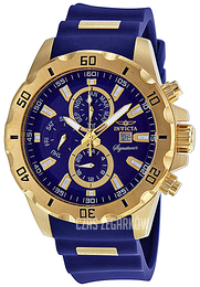Invicta Signature Niebieski/Stal w odcieniu złota Ø45 mm 7482