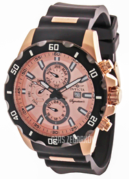 Invicta Signature II Różowe złoto/Guma Ø45 mm 7483