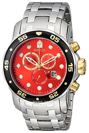 Invicta Pro Diver Czerwony/Stal Ø48 mm 80047