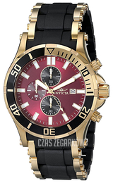 Invicta Sea Spider Czerwony/Stal w odcieniu złota Ø50 mm 80140