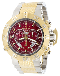 Invicta Subaqua Czerwony/Stal w odcieniu złota Ø50 mm 80509