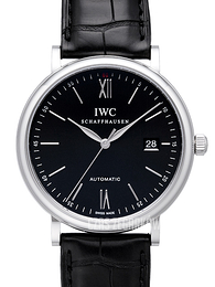 IWC Portofino Czarny/Skóra Ø40 mm IW356502