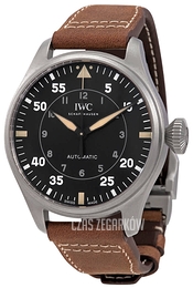 IWC Big Pilot Czarny/Skóra Ø43 mm IW329701