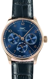 IWC Portugieser Niebieski/Skóra Ø42.4 mm IW344205