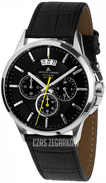 Jacques Lemans Sydney Czarny/Skóra Ø42 mm 1-1542A
