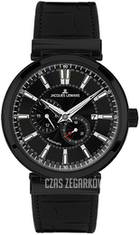 Jacques Lemans Verona Czarny/Skóra Ø44 mm 1-1730C