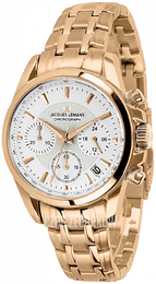 Jacques Lemans Liverpool Biały/Stal w kolorze różowego złota Ø36 mm 1-1752M
