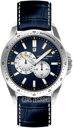 Jacques Lemans Liverpool Niebieski/Skóra Ø48 mm 1-1775C