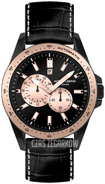 Jacques Lemans Liverpool Czarny/Skóra Ø48 mm 1-1775F