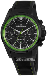 Jacques Lemans Liverpool Czarny/Guma Ø44 mm 1-1799V