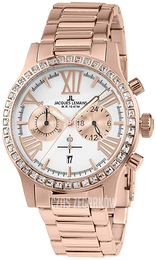 Jacques Lemans Porto Biały/Stal w kolorze różowego złota Ø42 mm 1-1810J