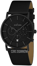 Jacques Lemans York Czarny/Skóra Ø42 mm 1-1816D