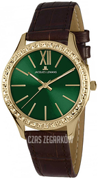 Jacques Lemans Rome Zielony/Skóra Ø37 mm 1-1841ZB