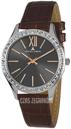 Jacques Lemans Rome Szary/Skóra Ø37 mm 1-1841ZF