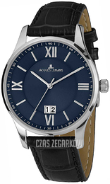 Jacques Lemans London Niebieski/Skóra Ø40 mm 1-1845O