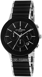 Jacques Lemans Dublin Czarny/Stal Ø42 mm 1-1854A