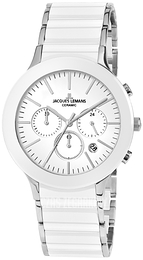 Jacques Lemans Dublin Biały/Stal Ø42 mm 1-1854B