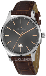 Jacques Lemans London Szary/Skóra Ø40 mm 1-1862D