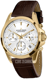 Jacques Lemans Liverpool Srebrny/Skóra Ø36 mm 1-1863ZC