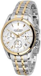 Jacques Lemans Liverpool Srebrny/Stal w odcieniu złota Ø36 mm 1-1863ZF