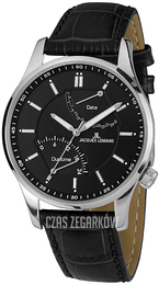 Jacques Lemans London Czarny/Skóra Ø42 mm 1-1902A