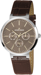 Jacques Lemans Milano Brązowy/Skóra Ø38 mm 1-1950E