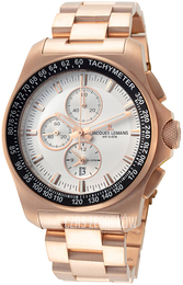 Jacques Lemans Sport Srebrny/Stal w kolorze różowego złota Ø43 mm 1-1990C