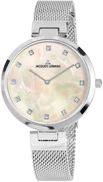 Jacques Lemans Milano Biały/Stal Ø36 mm 1-2001C