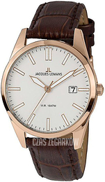 Jacques Lemans Vienna Biały/Skóra Ø40 mm 1-2002P