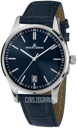 Jacques Lemans London Niebieski/Skóra Ø34 mm 1-2027C