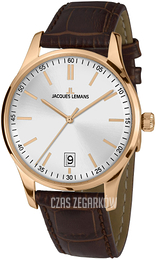 Jacques Lemans London Srebrny/Skóra Ø34 mm 1-2027E