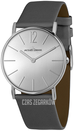 Jacques Lemans York Srebrny/Skóra Ø40 mm 1-2030C