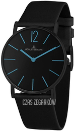 Jacques Lemans York Czarny/Skóra Ø40 mm 1-2030F