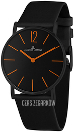 Jacques Lemans York Czarny/Skóra Ø40 mm 1-2030G