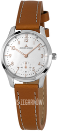 Jacques Lemans Retro Classic Srebrny/Skóra Ø30 mm 1-2065D