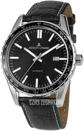 Jacques Lemans Liverpool Czarny/Skóra Ø44 mm 1-2075A