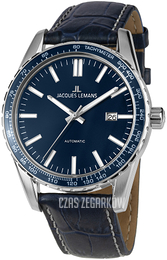 Jacques Lemans Liverpool Niebieski/Skóra Ø44 mm 1-2075C