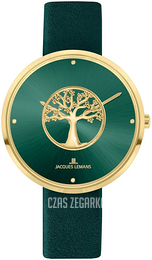 Jacques Lemans Design Zielony/Skóra Ø36 mm 1-2092J
