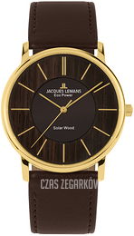 Jacques Lemans Eco Power Solar Brązowy/Skóra Ø40 mm 1-2105B