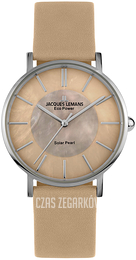 Jacques Lemans Eco Power Solar Beżowy/Skóra Ø36 mm 1-2112D