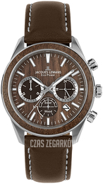 Jacques Lemans Eco Power Solar Brązowy/Skóra Ø44 mm 1-2115B