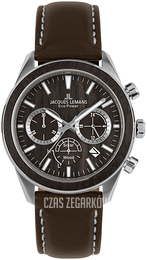 Jacques Lemans Eco Power Solar Brązowy/Skóra Ø44 mm 1-2115C