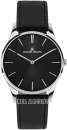 Jacques Lemans Czarny/Skóra Ø30 mm 1-2123A