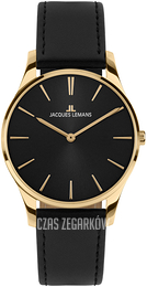 Jacques Lemans Czarny/Skóra Ø30 mm 1-2123E